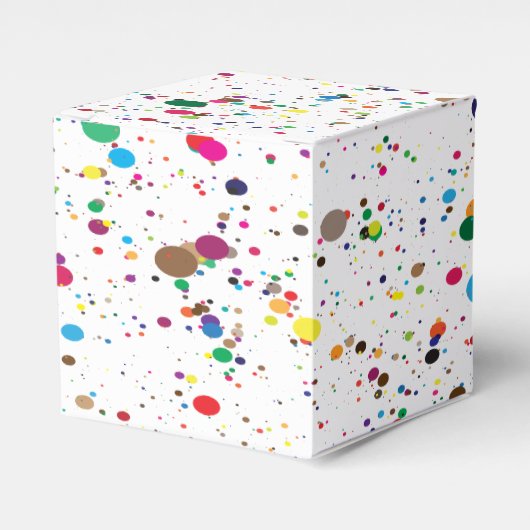 Verf Splatter Party Box Bedankdoosjes (Voorkant Zijde)