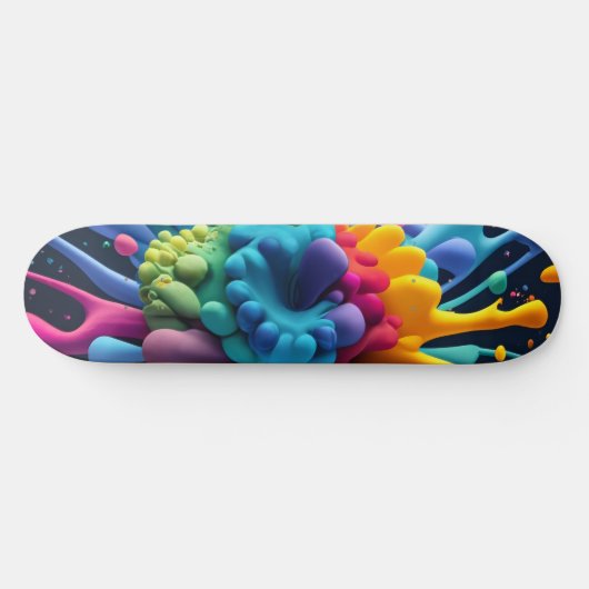 Verf Splatter Persoonlijk Skateboard (Horizontaal)