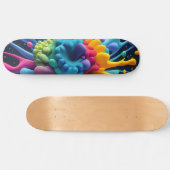 Verf Splatter Persoonlijk Skateboard (Horizontaal)