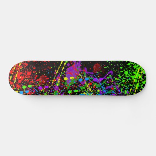 Verf Splatter Persoonlijk Skateboard (Horizontaal)