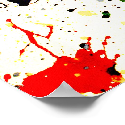 Verf Splatter Poster (Hoek)