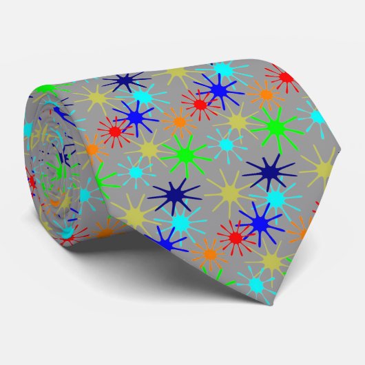 Verf Splatter Print Necktie Stropdas (Opgerold)