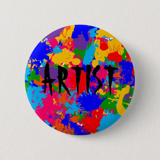 Verf Splatter Ronde Button 5,7 Cm (Voorkant)