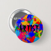 Verf Splatter Ronde Button 5,7 Cm (Voorkant /achterkant)