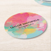 Verf Splatter Ronde Kartonnen Onderzetter (Gebogen)