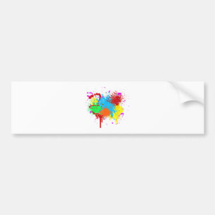 Verf Splatter Schilderij Abstracte Kunstverf Bumpersticker