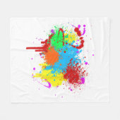  Verf Splatter Schilderij Abstracte Kunstverf Fleece Deken (Voorkant (Horizontaal))