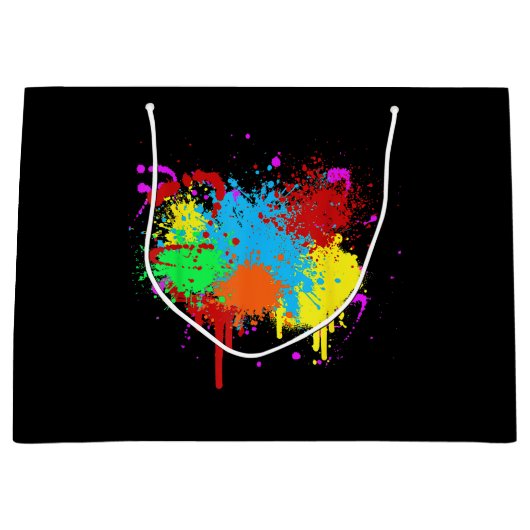  Verf Splatter Schilderij Abstracte Kunstverf Groot Cadeauzakje (Voorkant)