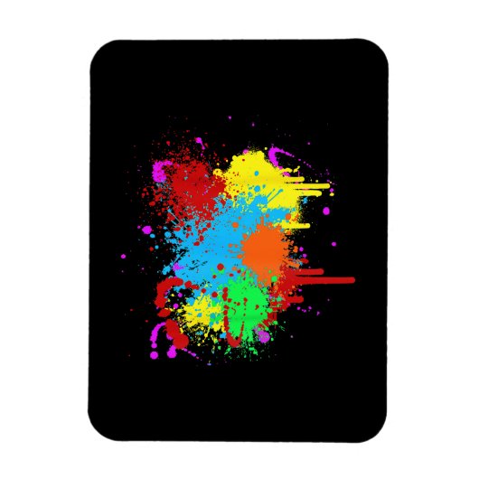  Verf Splatter Schilderij Abstracte Kunstverf Magneet (Verticaal)