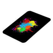  Verf Splatter Schilderij Abstracte Kunstverf Magneet (Linkerzijde)