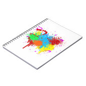 Verf Splatter Schilderij Abstracte Kunstverf Notitieboek (Linkerzijde)