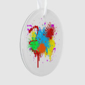 Verf Splatter Schilderij Abstracte Kunstverf Ornament (voorkant)