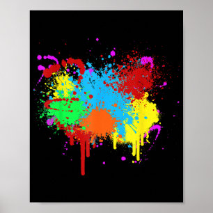 Verf Splatter Schilderij Abstracte Kunstverf Poster