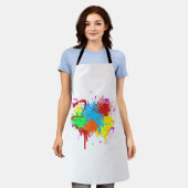  Verf Splatter Schilderij Abstracte Kunstverf Schort (Gedragen)