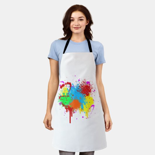  Verf Splatter Schilderij Abstracte Kunstverf Schort (Gedragen)