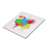 Verf Splatter Schilderij Abstracte Kunstverf Tegeltje (Zijkant)