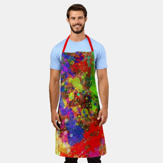 Verf Splatter Schort (Gedragen)