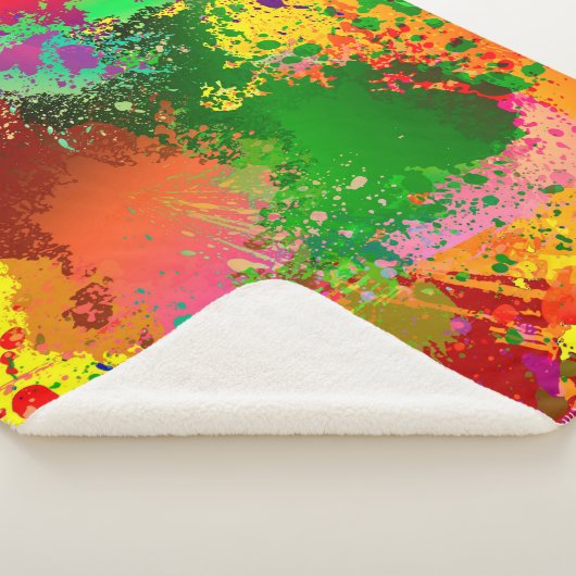 Verf Splatter Sherpa Deken (3/4)