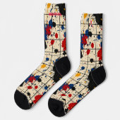 Verf Splatter Sokken met Levendig Abstract Ontwerp (Links)