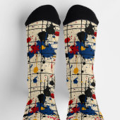 Verf Splatter Sokken met Levendig Abstract Ontwerp (Top)