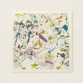 Verf Splatter Splash Kleurrijke Papieren servetten