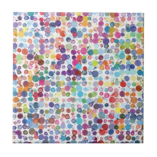 Verf Splatter Splashes Tegeltje (Voorkant)
