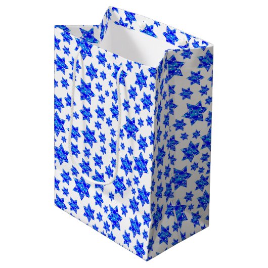 Verf Splatter Star Medium Cadeauzakje (Voorkant Gekanteld)