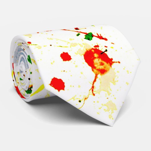 Verf Splatter Stropdas (Opgerold)