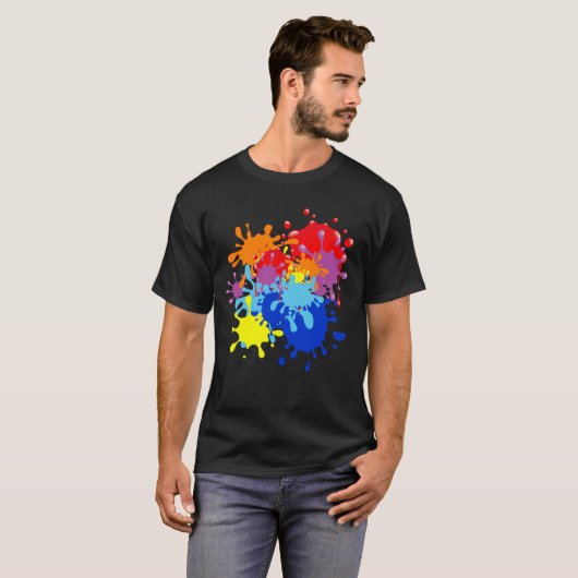 Verf Splatter T-shirt (Voorkant volledig)