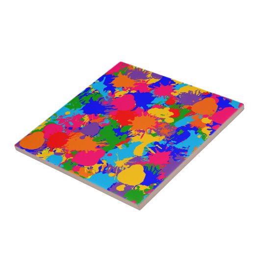 Verf Splatter Tegeltje (Zijkant)