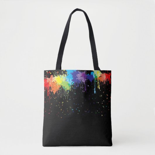 Verf Splatter Tote Bag (Voorkant)