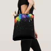 Verf Splatter Tote Bag (Dichtbij)