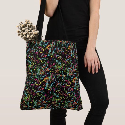 Verf Splatter Tote Bag (Dichtbij)
