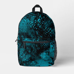 Verf Splatter Uitkomen Effect Blauw & Zwart Bedrukte Rugzak