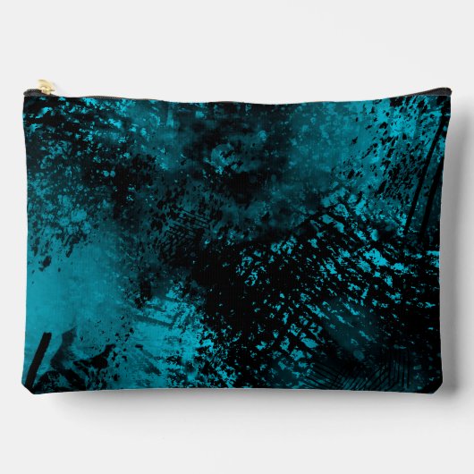 Verf Splatter Uitkomen Effect Blauw & Zwart Etui (Voorkant)