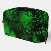 Verf Splatter Uitkomen Effect Groen & Zwart Toilettasje (Rechterhoek)