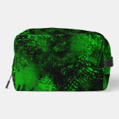 Verf Splatter Uitkomen Effect Groen & Zwart Toilettasje (Achterkant)