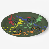 Verf Splatter van de Groene Verf van het Leger Papieren Bordje (Gekanteld)