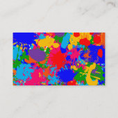 Verf Splatter Visitekaartje (Achterkant)