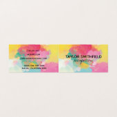 Verf Splatter Visitekaartje (Buitenkant ongevouwen)