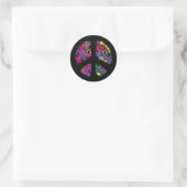 VERF SPLATTER VREDESTEKEN RONDE STICKER (Tas)