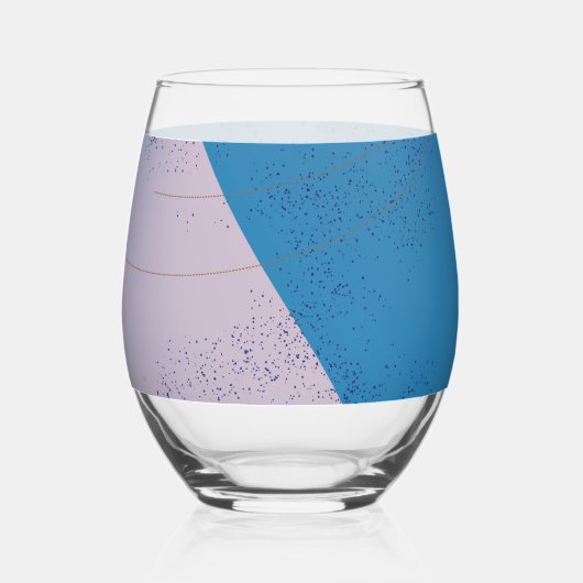 Verf Splatter Wijnglas Zonder Voet (Voorkant)