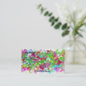 verf-splatters-1, Sally Parker, Artist, Telefoon . Visitekaartje (Staand voorkant)