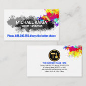 Verf Spletters Home Schilderen Service Visitekaartje (Voorkant / Achterkant)