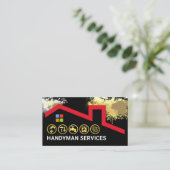 Verf Spletters Rooftop Building Visitekaartje (Staand voorkant)