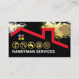 Verf Spletters Rooftop Building Visitekaartje