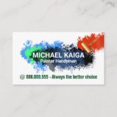 Verf Spletters Schilderij Service Visitekaartje (Voorkant)