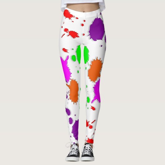 Verf Splotches Leggings (Voorkant)
