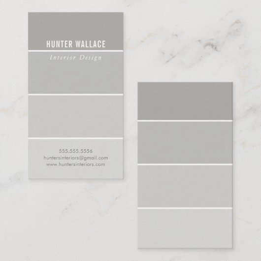 VERF STAAL CHIP modern decor ombre grijs Visitekaartje (Voorkant / Achterkant)