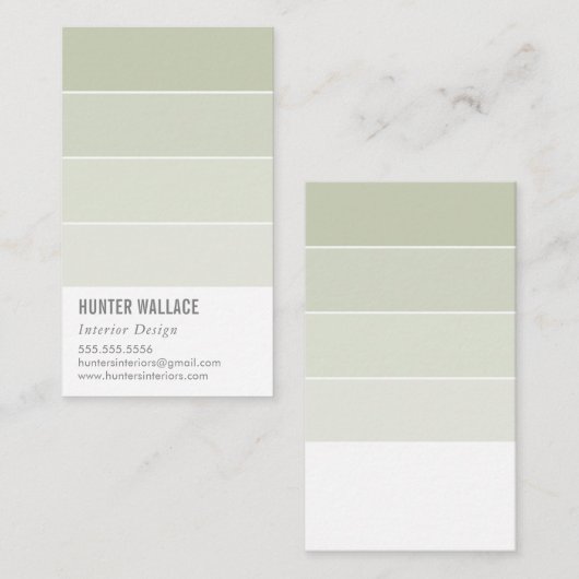VERF STAAL CHIP moderne decor ombre salie groen Visitekaartje (Voorkant / Achterkant)